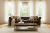 Image of Regal 96 Inch Two Cushion Shelter Arm Leather Sofa
