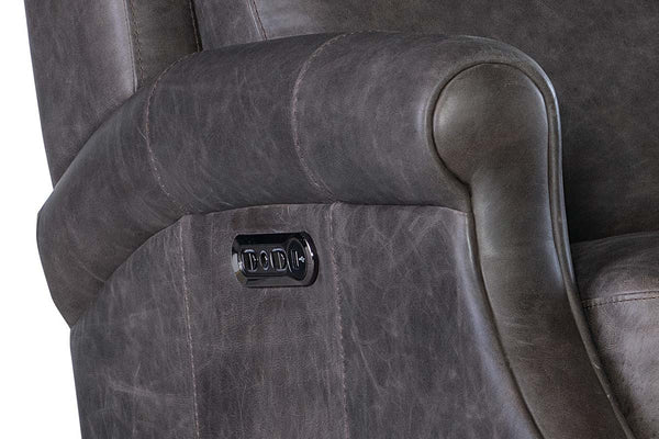 Renny Lead Dual Power "Quick Ship" Leather Transitional Recliner