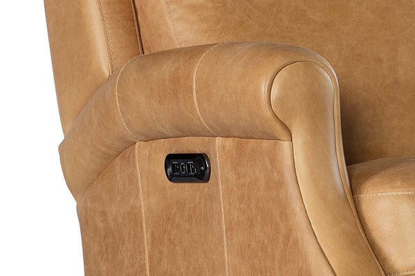 Renny Coin Dual Power "Quick Ship" Leather Transitional Recliner