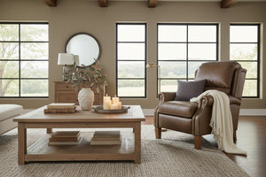Rex Leather Bustle Back Recliner