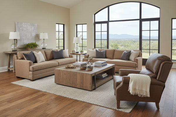 Rex "BIG MAN" Large Leather Bustle Back Recliner