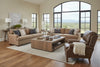 Image of Rex "BIG MAN" Large Leather Bustle Back Recliner