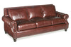 Image of Richardson 92 Inch Grand-Scale Leather Pillow Back Sleeper Sofa Queen Size