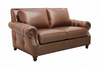 Image of Richardson Tufted Arm Leather Loveseat