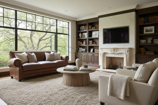 Richmond 85 Inch High End Leather Club Style Couch