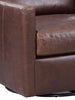 Image of Nathan "Quick Ship" Swivel Track Arm Leather Chair