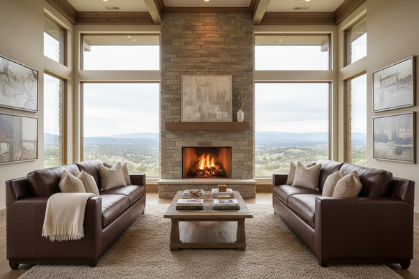 Ronald 82.5 Inch Modern Small Leather Sofa