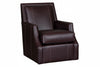 Image of Ryan Leather Tight Back SWIVEL Accent Chair