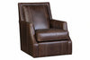 Image of Ryan Leather Tight Back SWIVEL/GLIDER Accent Chair