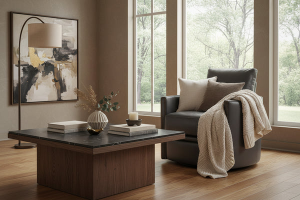 Ryland Barrel Back SWIVEL Leather Recliner