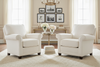 Image of Samantha Traditional Fabric Upholstered Accent Armchair