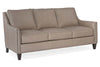 Image of Samuel 74 Inch "Quick Ship" 8-Way Hand Tied Transitional Three Cushion Leather Sofa