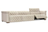 Image of Savion Beach 126 Inch "Quick Ship" Reclining Chesterfield Sofa