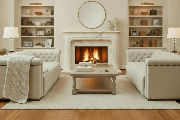 Savion Beach 89 Inch "Quick Ship" Reclining Chesterfield Sofa