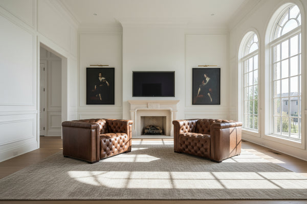 Savion Lodge "Quick Ship" Leather Chesterfield Recliner