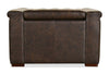 Image of Savion Saddlewood Leather "Quick Ship" Chesterfield Recliner