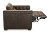 Image of Savion Saddlewood Leather "Quick Ship" Chesterfield Recliner