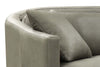 Image of Savona 96 Inch Transitional Barrel Back Leather Track Arm Sofa