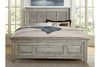 Image of Sawyer Queen Or King Decorative Tile Wood Panel Bed "Create Your Own Bedroom" Collection