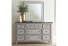 Image of Sawyer Queen Or King Decorative Tile Wood Panel Bed "Create Your Own Bedroom" Collection