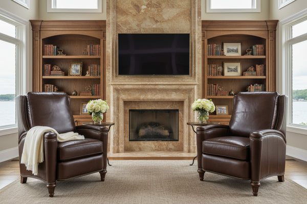 Sayer Arroz "Quick Ship" Dark Leather Reclining Chair