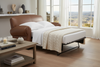 Image of Sebastian Tight Back Distressed Leather Twin Size Sleeper Loveseat