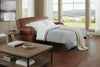 Image of Sebastian 84 Inch 3 Cushion Distressed Leather Queen Sofa Bed