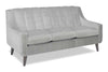 Image of Serafina Modern 72 Inch 8-Way Hand Tied Three Seat Fabric Studio Sofa With Vertically Ribbed Back