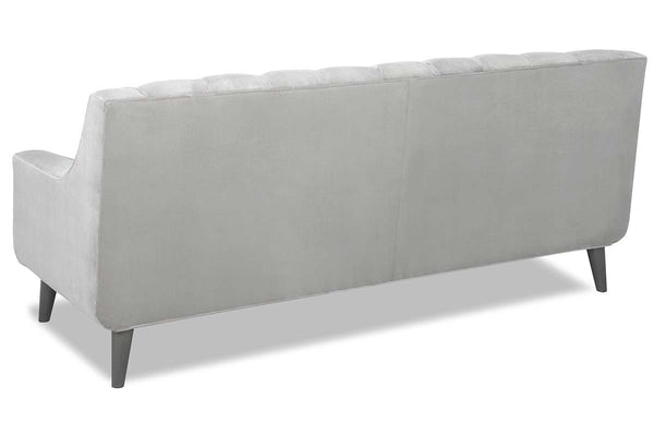 Serafina 82 Inch Modern 8-Way Hand Tied Fabric Sofa With Vertically Ribbed Back