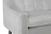 Image of Serafina 58 Inch Modern Fabric 8-Way Hand Tied Loveseat With Vertically Ribbed Back