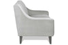 Image of Serafina 58 Inch Modern Fabric 8-Way Hand Tied Loveseat With Vertically Ribbed Back