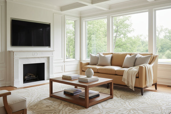 Seth III 80 Inch Leather Studio Couch