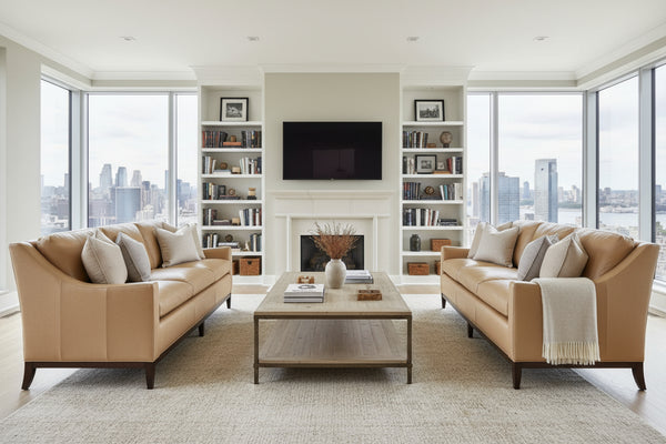 Seth III 80 Inch Leather Studio Couch