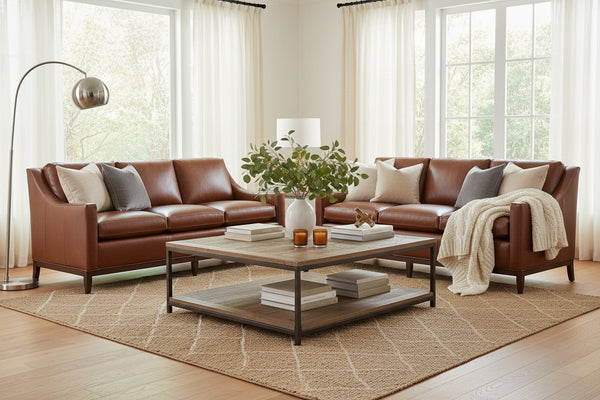 Seth III 80 Inch Leather Studio Couch