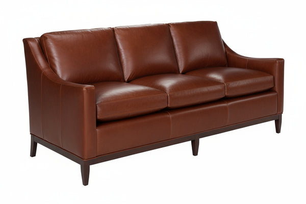 Seth III 80 Inch Leather Studio Couch