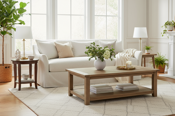 Shauna 85, 98, 110 Inch Oversized Single Bench Seat Slipcovered Sofa