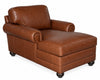 Image of Sheffield Two Arm Leather Chaise Lounge Chair