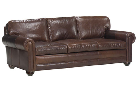 Sheffield 86 or 94 Inch Deep Seated Select-A-Size Extra Large Leather Sofa