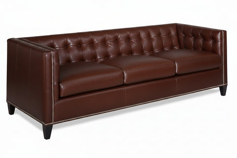 Sherwood 89 Inch Shelter Arm Tufted Sofa