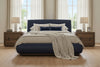 Image of Sienna Queen & King Contemporary Leather Platform Panel Bed