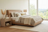Image of Sienna Queen & King Contemporary Leather Platform Panel Bed