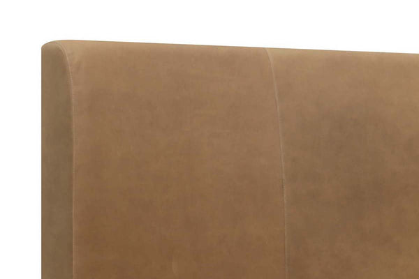 Sienna Queen & King Contemporary Leather Platform Panel Bed