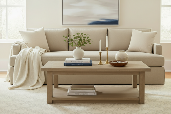 Sierra I 90 Inch Bench Seat Grand Scale Slipcovered Sofa