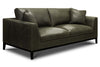 Image of Simon 90 Inch Modern European Leather Two Cushion Track Arm Sofa