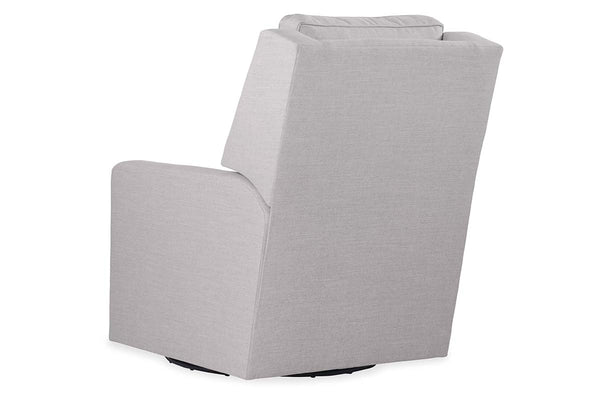 Skye Contemporary Fabric Wingback Swivel Recliner With Track Arms