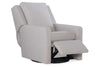 Image of Skye Contemporary Fabric Wingback Swivel Recliner With Track Arms