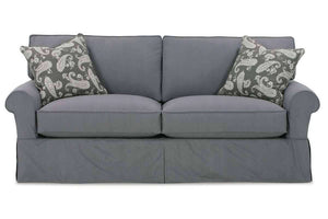 Christine 77 Inch Slipcovered Full Size Small Apartment Sleeper Sofa