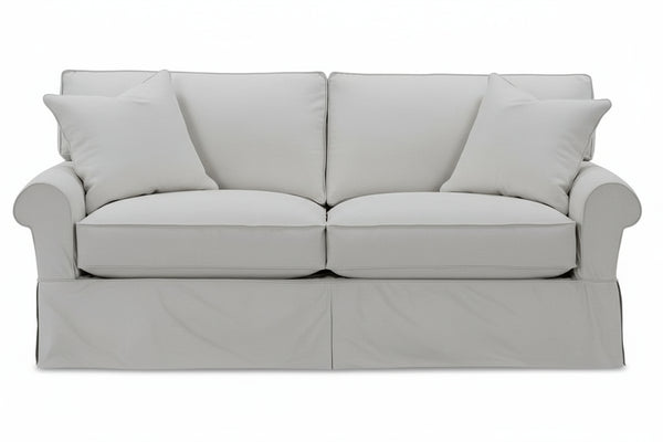Christine 78 Inch Slipcovered Full Size Small Apartment Sleeper Sofa