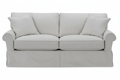 Christine 78 Inch Slipcovered Full Size Small Apartment Sleeper Sofa