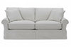 Image of Christine 78 Inch Slipcovered Full Size Small Apartment Sleeper Sofa